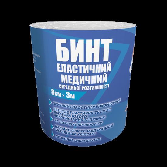 Бинт еластичний Teta® 8см*3м середньої розтяжності